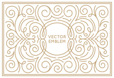 Elegant Linear Frame with Copy Space vector image