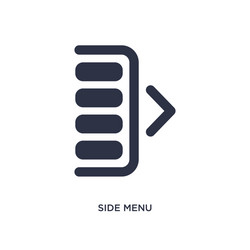 side menu icon on white background simple element vector image
