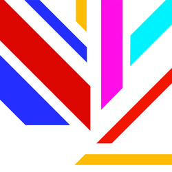 abstract background with colorful geometric lines vector image