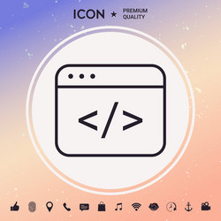 code editor icon vector image
