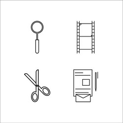 design and studio simple linear icon setsimple vector image
