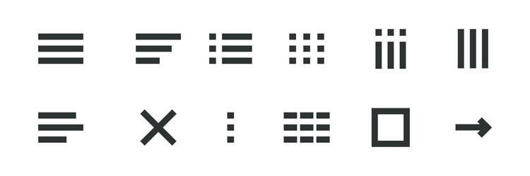 hamburger interface menu simple line minimal ui vector image
