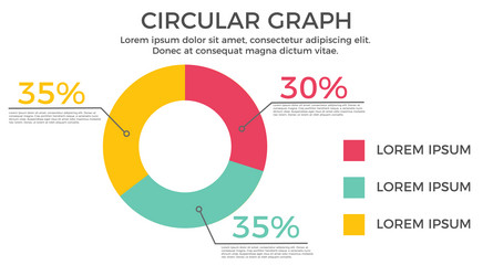 Circular Graph Data Chart vector image