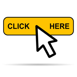 click here web button with shadow internet flat vector image
