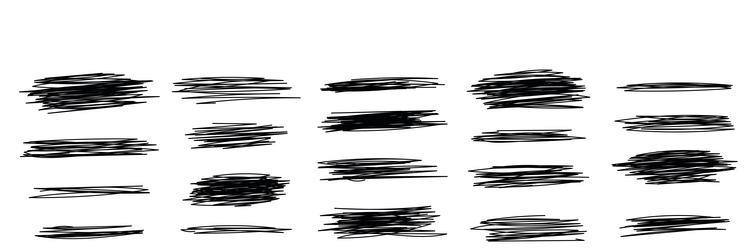 Doodle drawn hatching linescrosshatch textures Vector Image