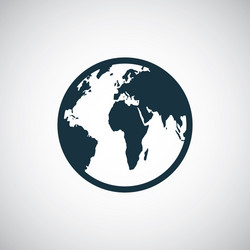 globe icon simple flat element concept design vector image