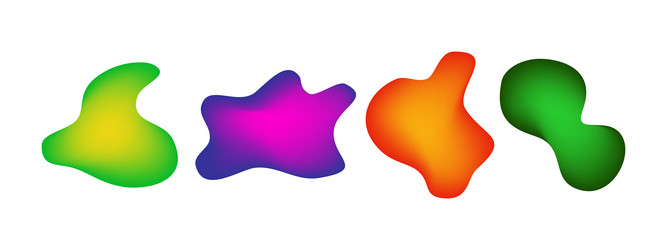 gradient liquid blob shapes vector image