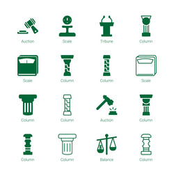 lawyer icons vector