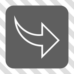 redo rounded square button vector image