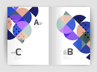 abstract background with color triangles annual vector image