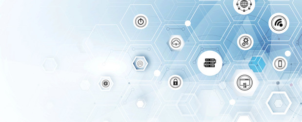 cyber security technology connection background vector image