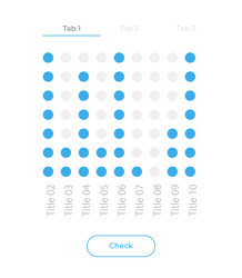 Dot stacks chart ui element template vector