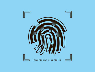 Fingerprint biometrics authentication icon concept vector