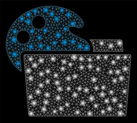 flare mesh network open palette folder with vector image