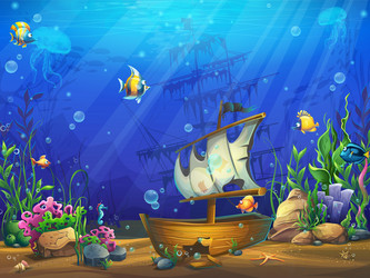 Coral reef theme image 5 Royalty Free Vector Image