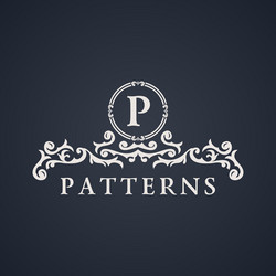 vintage luxury emblem elegant calligraphic Vector Image