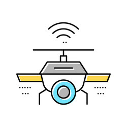 drone with wifi and camera color icon vector image