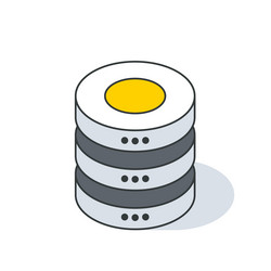 server rack or tower unit of data center vector image