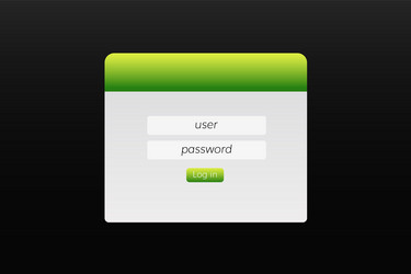 simple user login interface with username vector image