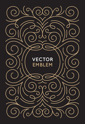 trendy linear frame with copy space for text vector image