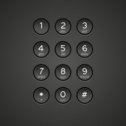 Digital Keypad Background vector image