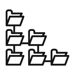 directory folder tree icon perfect for data vector image