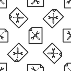 grey file document with screwdriver and wrench vector image