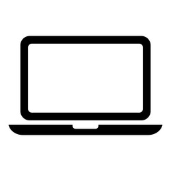 laptop flat web icon notebook computer technology vector image