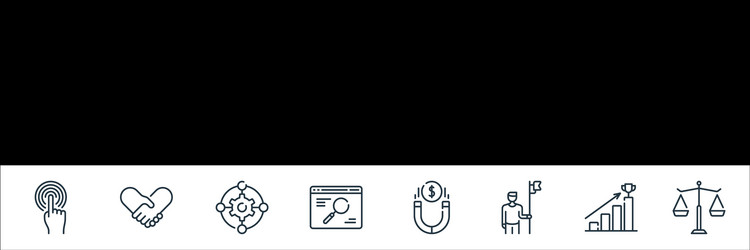 Life skills line icons linear set quality vector