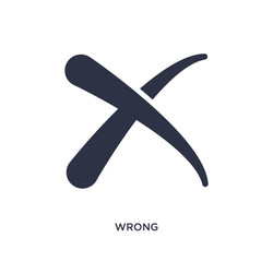 wrong icon on white background simple element vector image