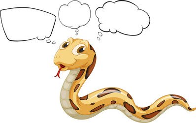 a snake with empty bubble notes vector image