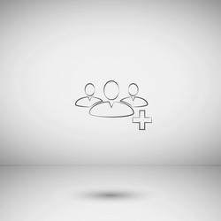 add new user account flat icon for apps vector image