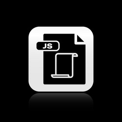 Black js file document download button icon vector