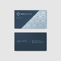 Blue corporate business card template vector