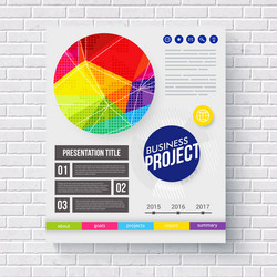 dynamic frontispiece for a business project vector image