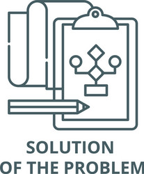 solution problem line icon linear vector image
