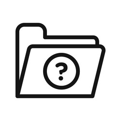 folder with questionmark icon mark in filled style vector image