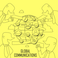 global communication concept vector