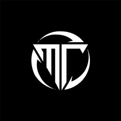 Mt logo monogram design template Royalty Free Vector Image