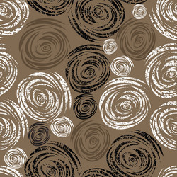 Rose and Curl Seamless Pattern vector image