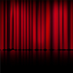 spotlight on stage curtain event and show fabric Vector Image