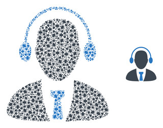 Call center operator recursion composition self vector
