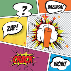 different pop art objects making a special vector image
