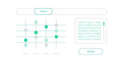 Dot plot ui element template vector