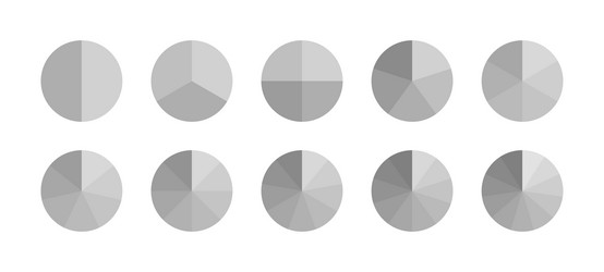 monochrom circular structure chart pie diagram vector image