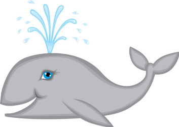 Cute whale cartoon Royalty Free Vector Image - VectorStock