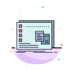 window mac operational os program flat color icon vector image