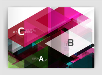 abstract background with color triangles annual vector image