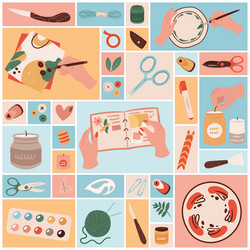 Workshop creative handmade projects and handcraft Vector Image