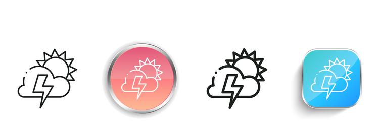 bolt icon thin linear regular and button style vector image